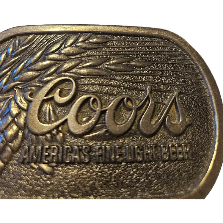 1979 Great American Buckle Co Coors Belt Buckle S/N 106