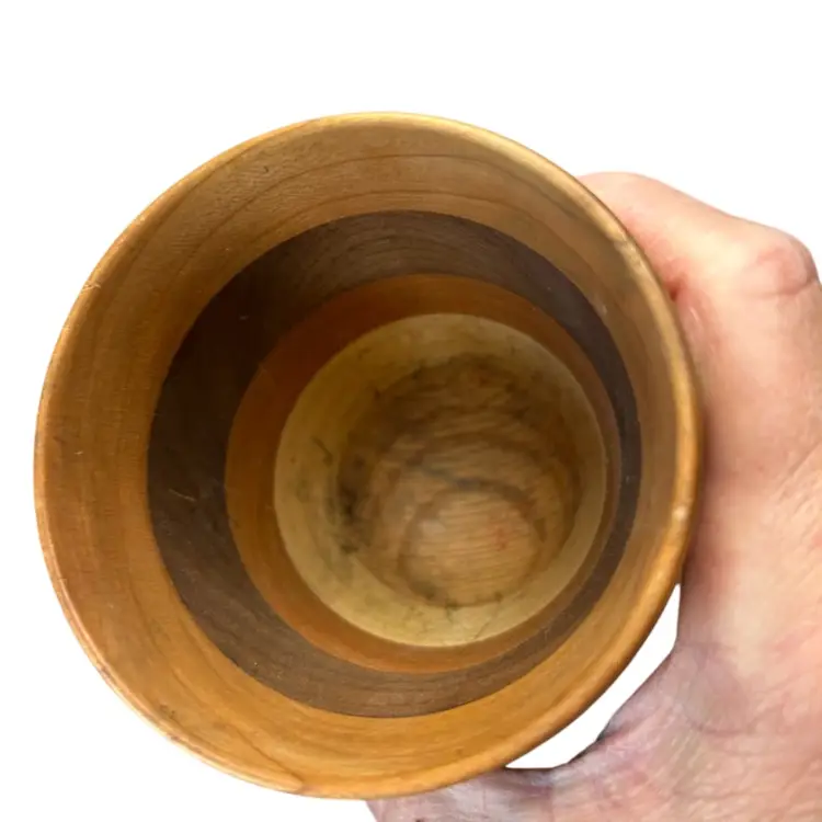 Turned Wooden Pencil Holder @4” Tall 
@3” Diameter Wear On The Inside Bottom