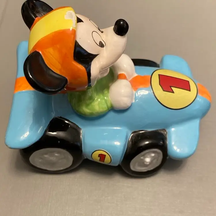 Vintage Mickey Mouse Racing Figurine
