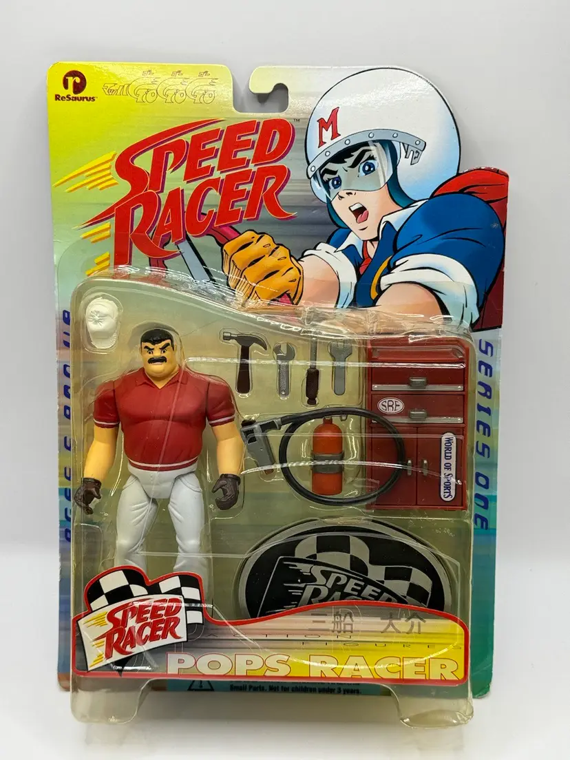 1999 Vintage ReSaurus Speed Racer Series One Pops Racer Action Figure NIP