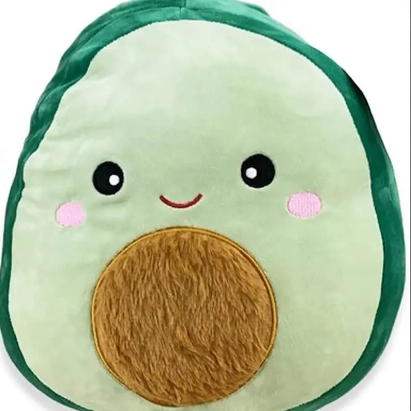 Squishmallows Oficial Kellytoy Food Squad Plush Toys Soft Plush Animal (8 inch, Austin Avocado (Green, Fuzzy Belly))
