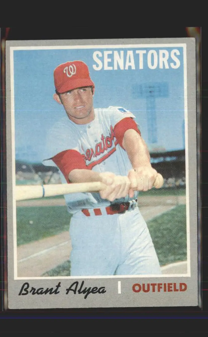 Brant Alyea 1970 Topps #303a : Cartoon on back has a baseball - () - Washington Senators