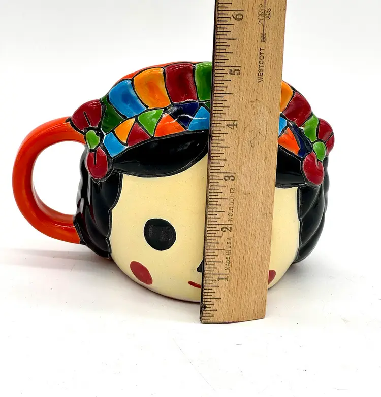 Mug Mexican doll Maria Frida La Fortaleza 6”W