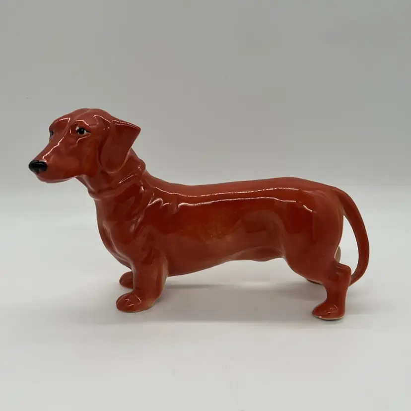 Vintage Dachshund Weiner Dog Coppercraft? Ceramic Figurine