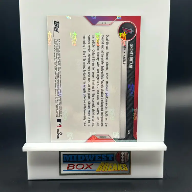 Shohei Ohtani 2022 Topps Now Los Angeles Angels Los Angeles Dodgers MBBCRD