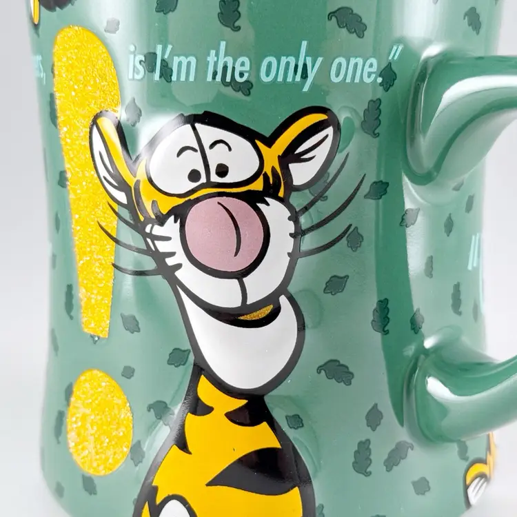 Disney Winnie the Pooh Tigger Embossed Mug TTFN 3D Glitter Ceramic Coffee Cup