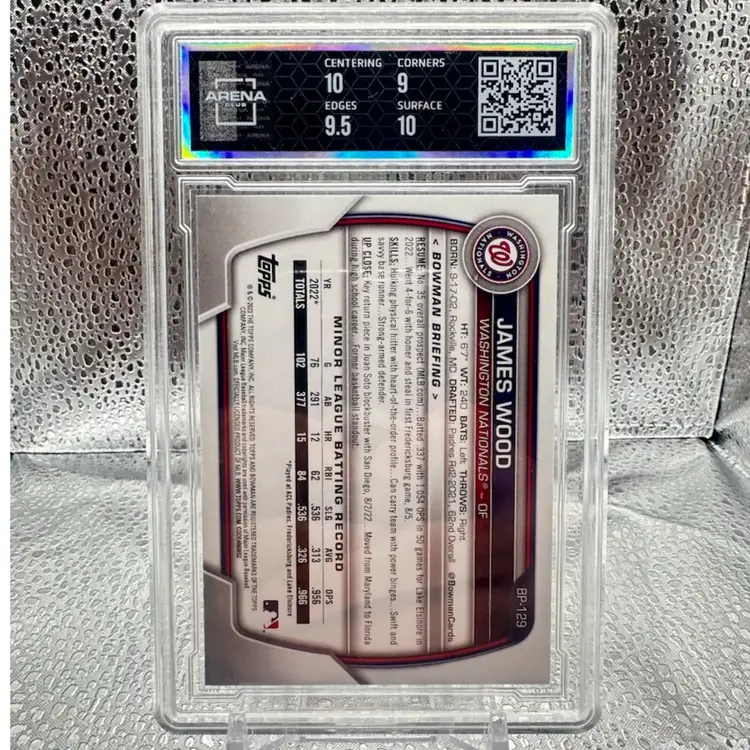 James Wood 2023 Bowman Green /399 Washington Nationals