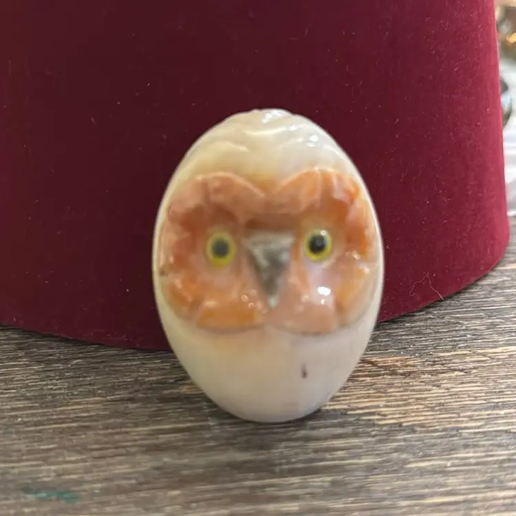 Alabaster Owl , 3 in H