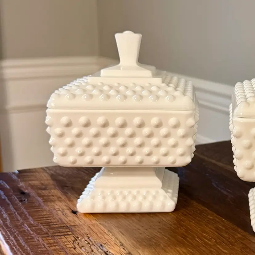 🎀 Fenton Hobnail Wedding Bowl