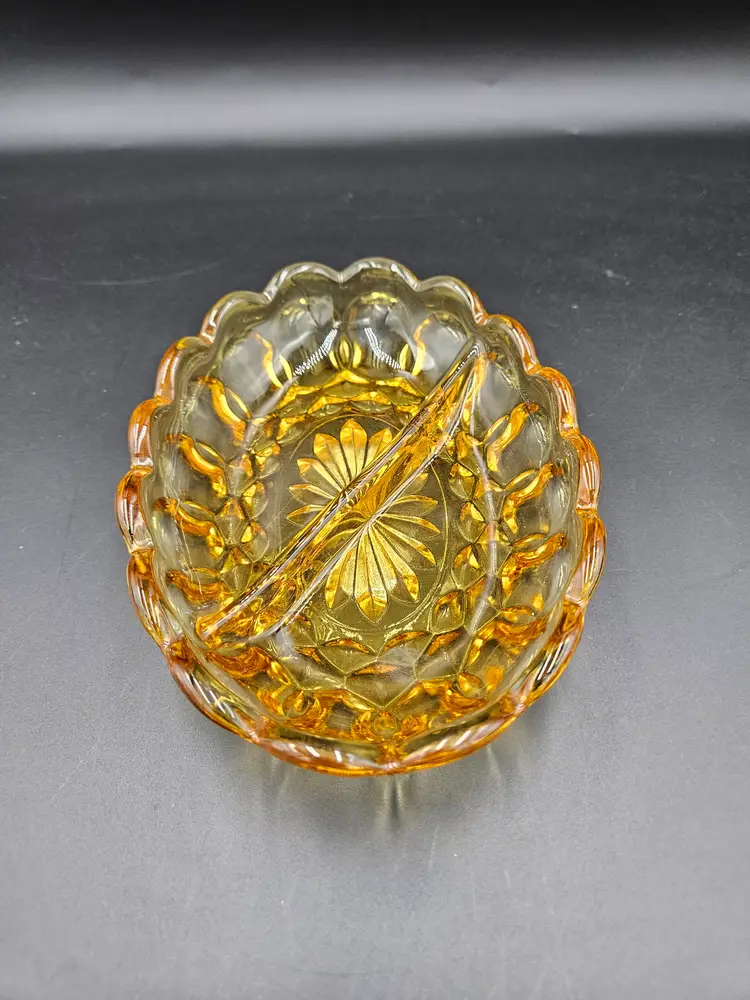 Anchor Hocking Amber Fairfield Oval Relish Dish