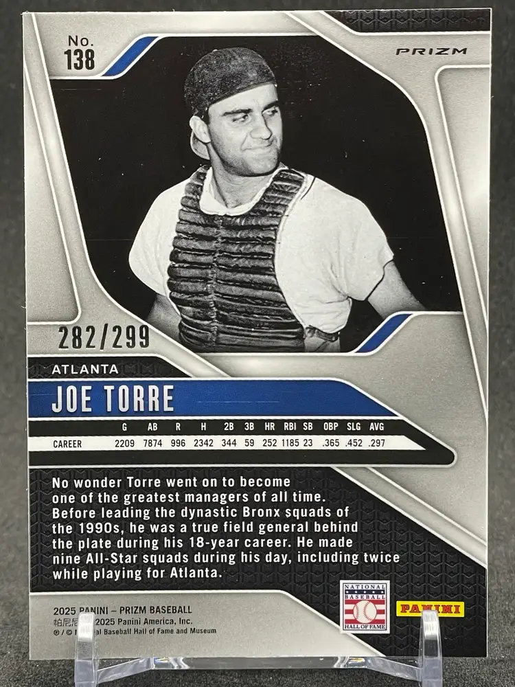 2025 Panini Prizm - Joe Torre #138 Red Prizm /299