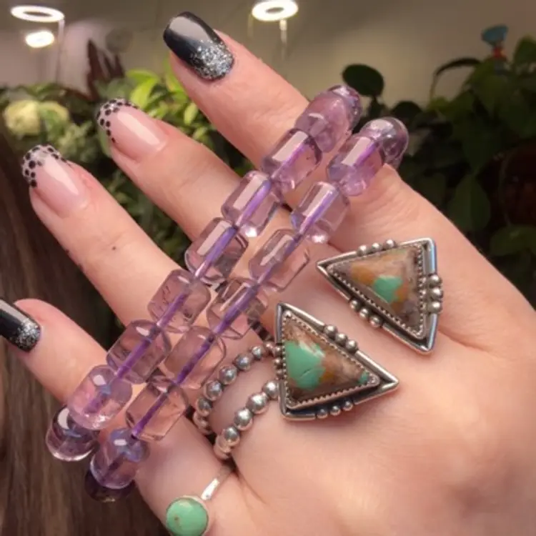 Amethyst Cylinder Bracelet