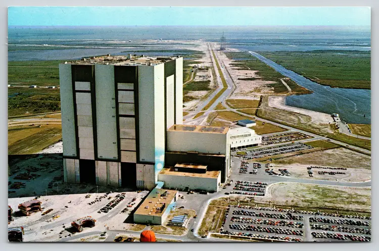 Postcard Aerial View of Vehicle Assembly Building John F Kennedy Space Center NASA Florida Astronomy
