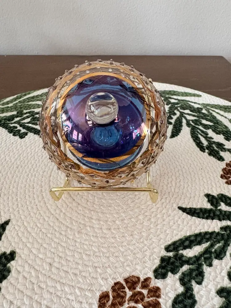 Egyptian hand-blown glass Christmas ornament