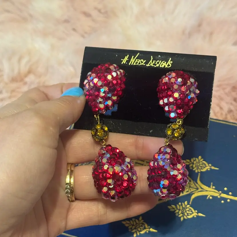 Vintage H Weisz Clip On Earrings