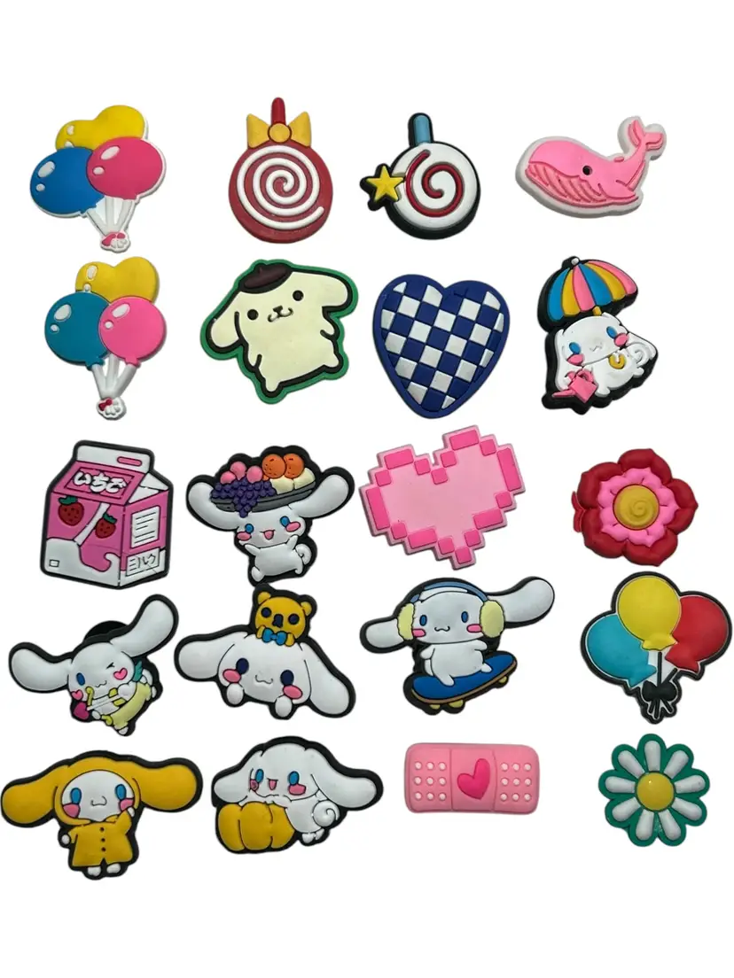 Lot of 20 Sanrio & Assorted Charms Jibbitz Crocs