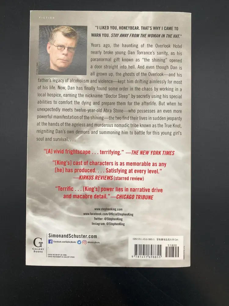 Doctor Sleep by Stephen King Paperback Book - 2014 Gallery