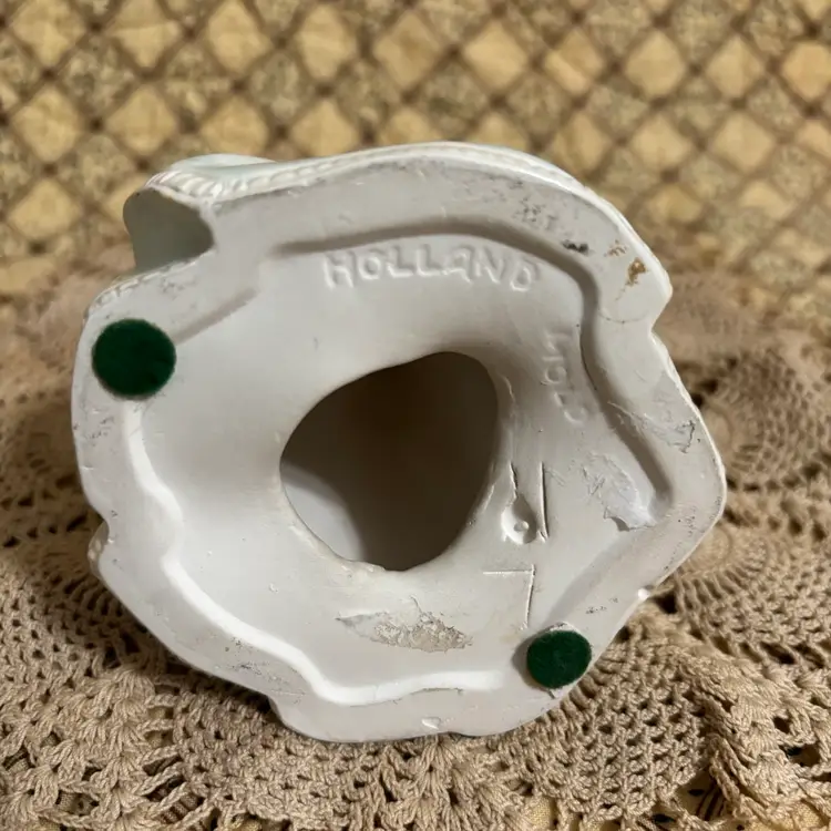 Vintage Elegant Ceramic Holland Mold Hobbyist Girl Blue Dress