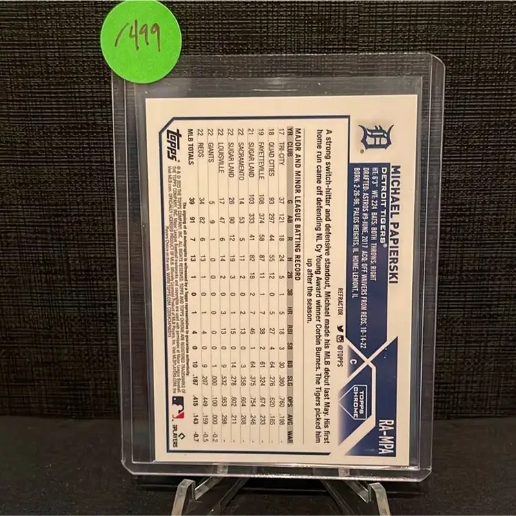 Michael Papierski /25 /499 Topps Chrome Detroit