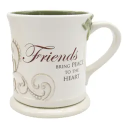 Grasslands Road Friends Bring Peace To The Heart Holly Mug Cup Coffee Tea 16oz