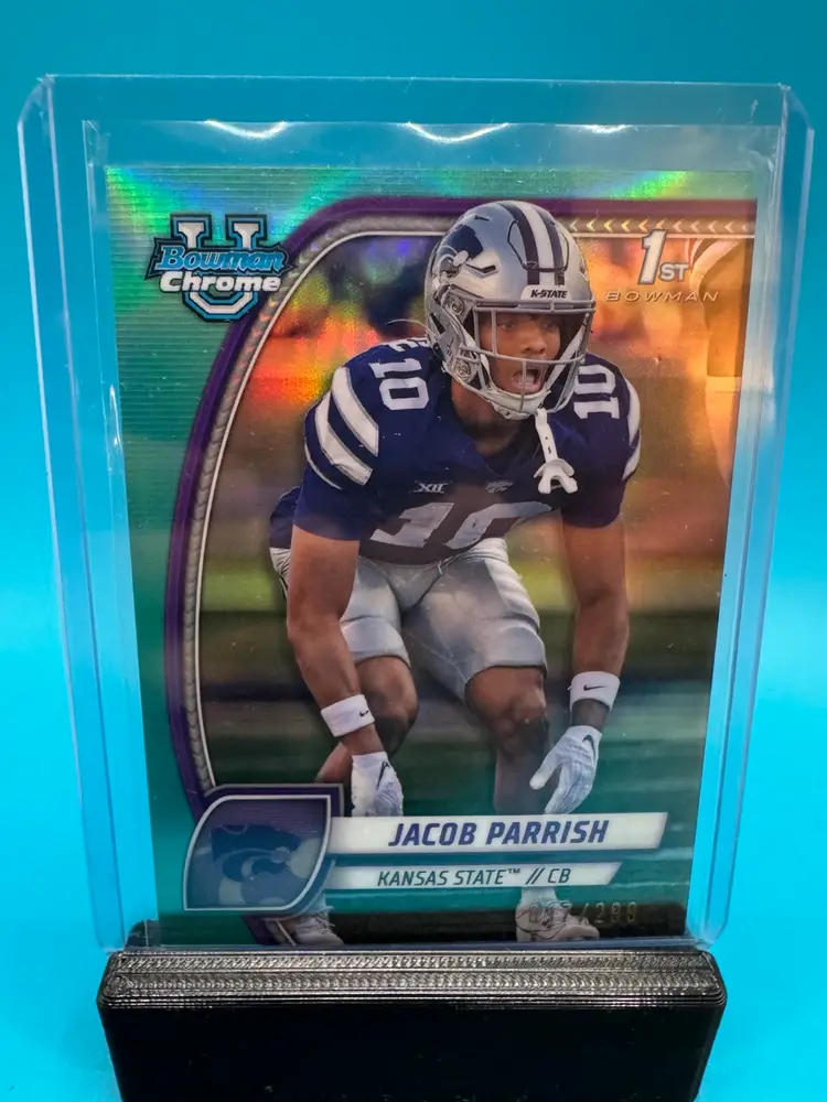 Jacob Parrish 1st Bowman Chrome U Aqua Refractor /299 Tampa Bay Bucs