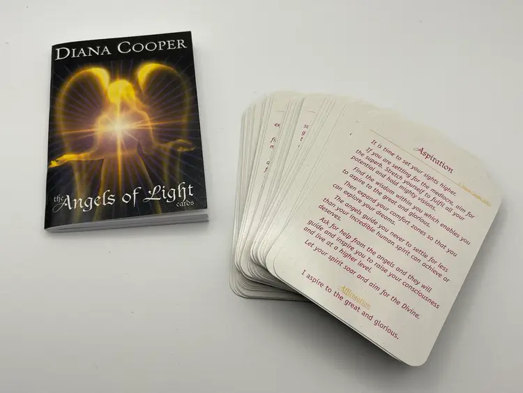 Angels of Light Oracle Card Deck by Diana Cooper (Travel Size) with Drawstring Carrying Pouch