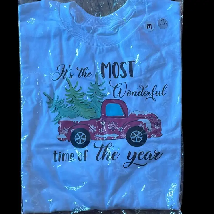 Adult M Long Sleeve Adult Christmas Tshirt