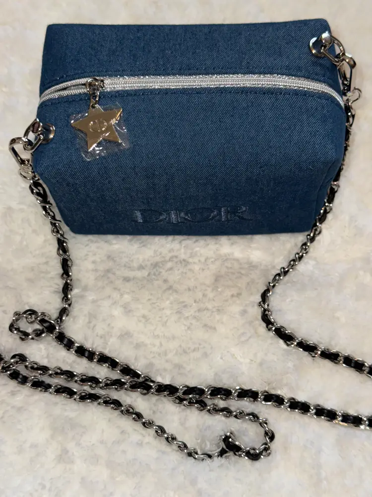 Upcycled Dior Denim Pouch