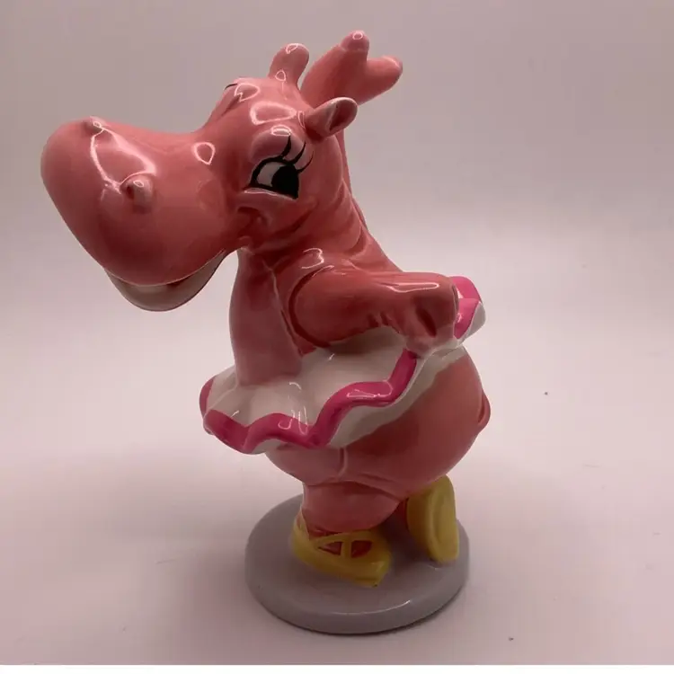 VTG Disney Fantasia Hyacinth Hippo Ballerina Figurine Japan 4”