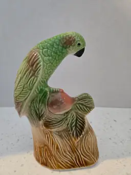 Vintage Parrot figurine, Made in Brazil