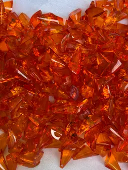 Orange Lucite Tear Drop Beads