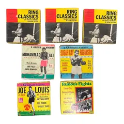 15. Lot Of 7 Vintage Boxing 8 mm Films In Boxes With Muhammed Ali, Joe Louis And More