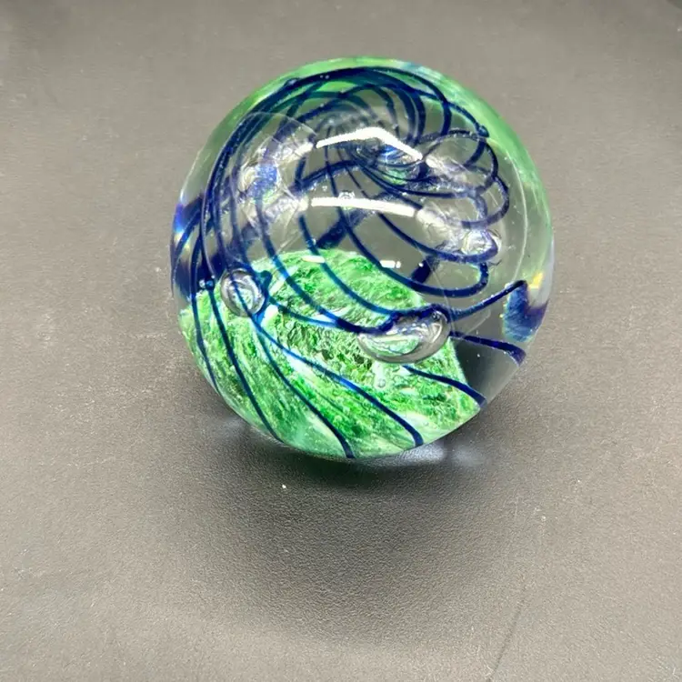 Vintage K’s collection Blue Swirl Paper Weight