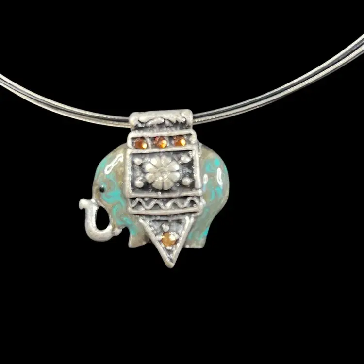 Vintage Chico’s Elephant Necklace  19”