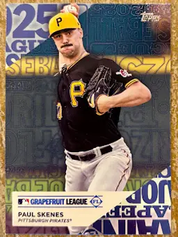 2025 Topps Series 1 Paul Skenes Training Grounds Insert Pittsburgh Pirates