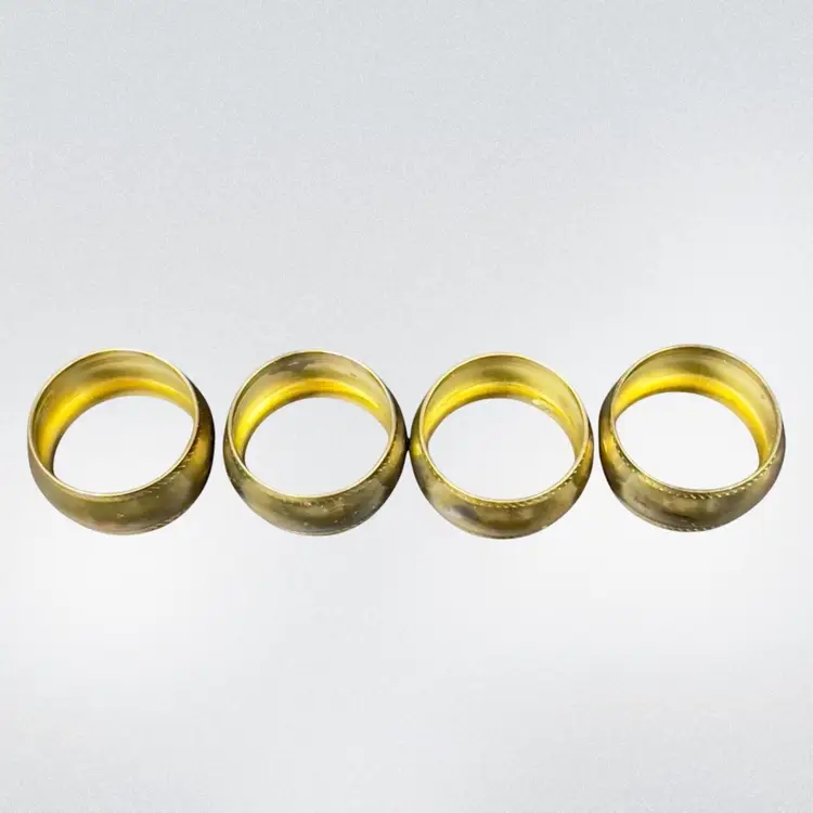 BRASS NAPKIN RINGS 4pc 1.5”