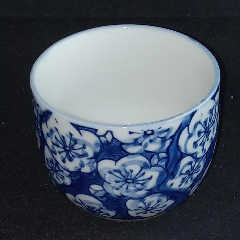 Orange Blossom Tea Cup, Blue & White (2-119)