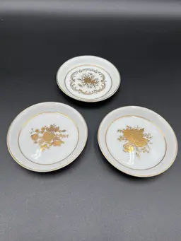 Lefton China Butter Pats, Hand Painted, Set Of 3, #289