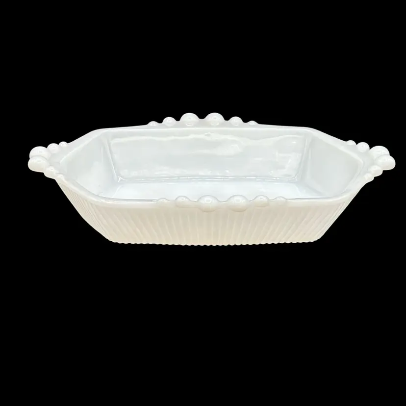 vintage Anchor Hocking milk glass dish