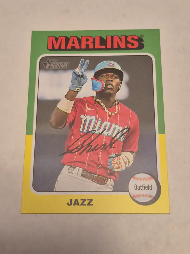 Jazz Chisholm Jr 2024 Topps Heritage SP Nickname Variation #409 Marlins