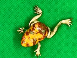 Vtg. Gold Tone Frog Pin