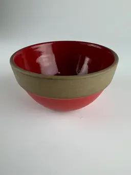 Rim Line Heath Pottery Bowl #321 in Holiday Red from local Collection #1