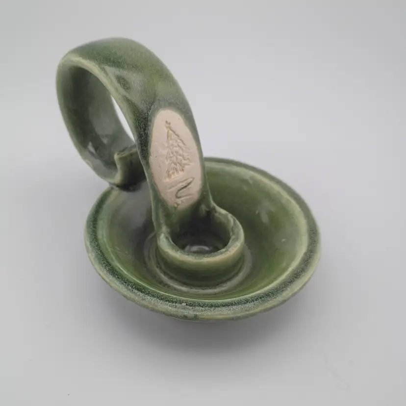 Studio pottery candleholder