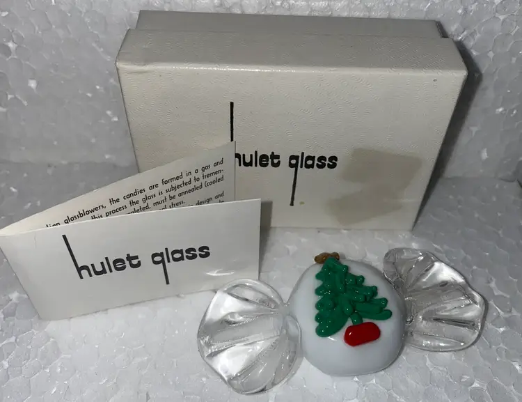 Ultra Rare Vintage Hulet Lampwork Glass Candy 2.5"