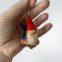 2.25in Tall Vintage Pinecone Gnome Ornament