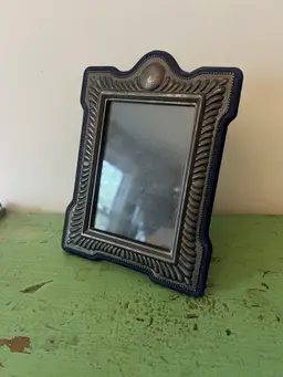 Vintage Sterling Picture Frame. TS LTD Silver Repousse Lion Hallmark 925 Frame