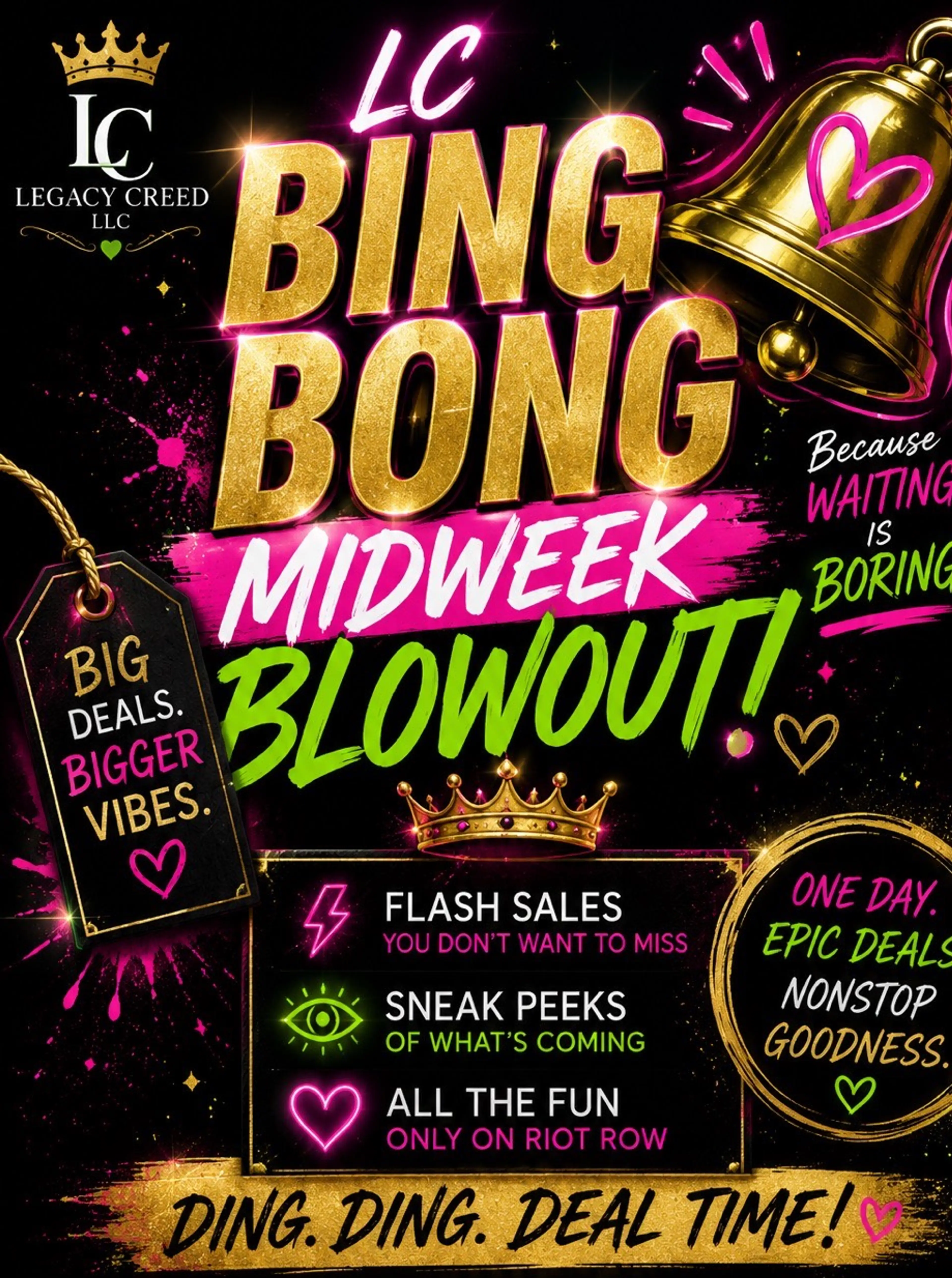 MIDWEEK BING BONG 💥 Sneak Peeks, Flash Sales & Shenanigans