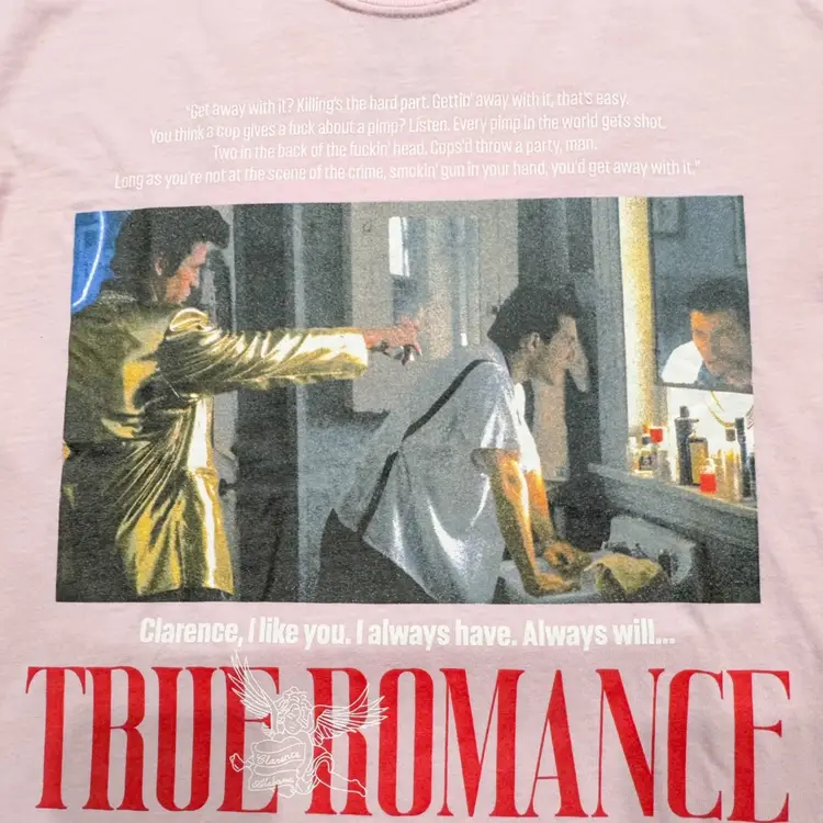 True Romance Pink "Imaginary Elvis" Rucking Fotten T-Shirt