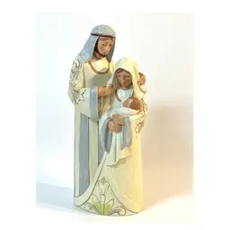 Jim Shore Heartwood Creek Religious Holy Family Figurine 'Babe So Small. King Of All' Mary Joseph & Baby Jesus 6.8 in Height