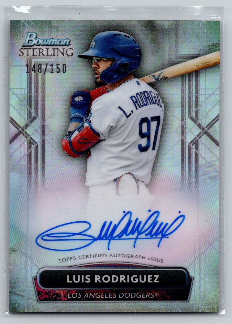 ​Luis Rodriguez 2022 Bowman Sterling Auto Refractor /150 Dodgers Prospect